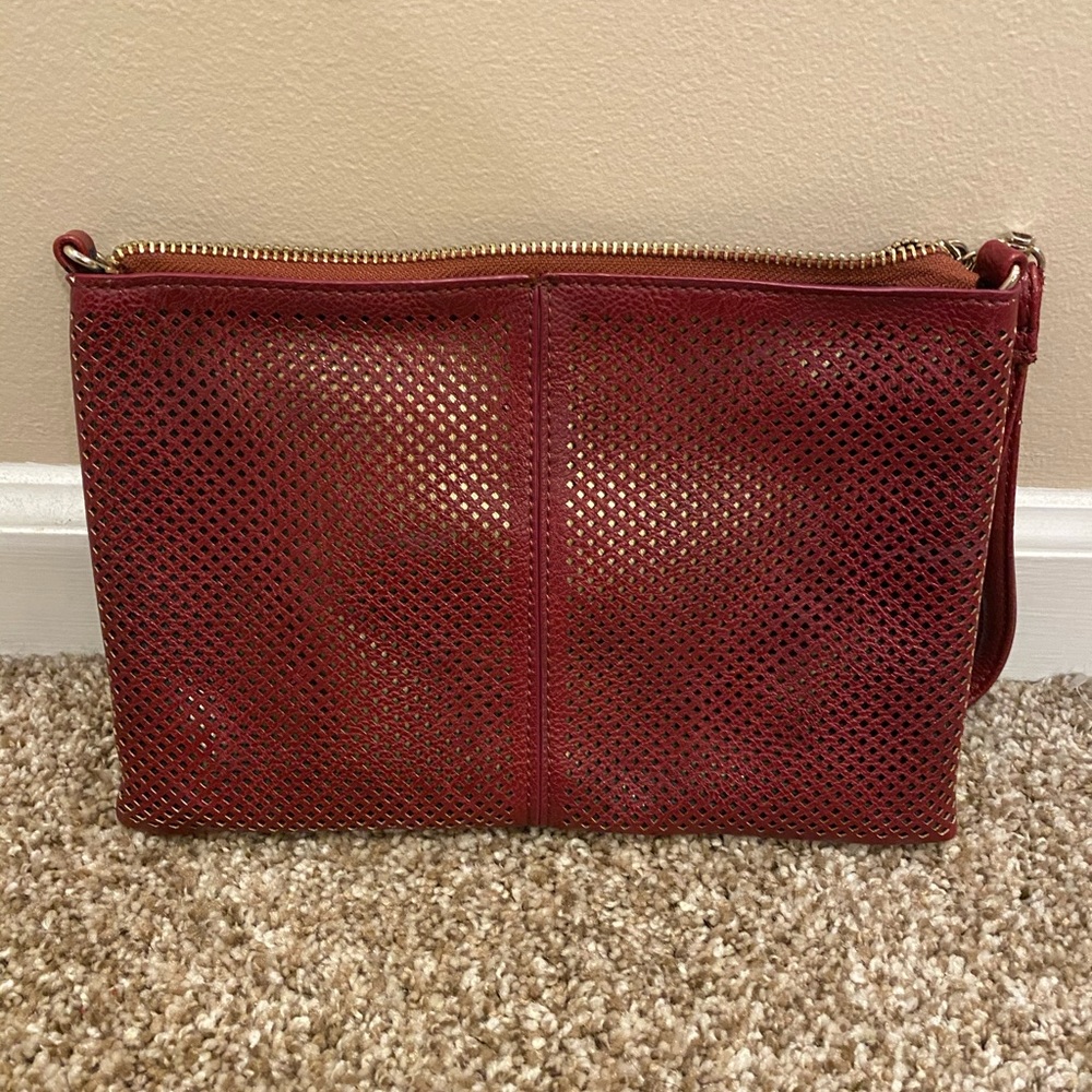 Burgundy wristlet